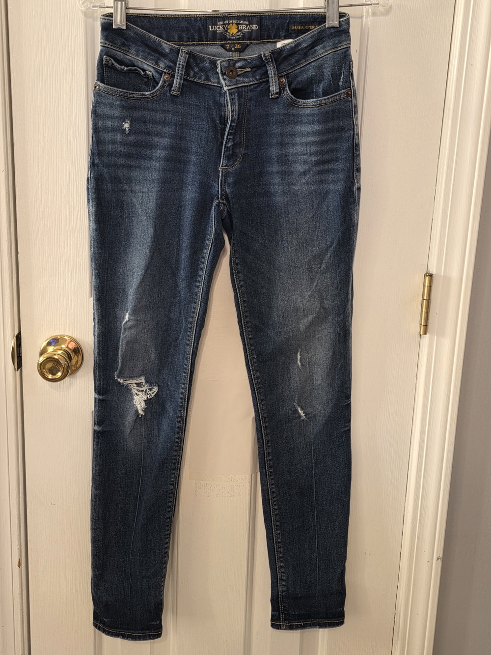 Lucky Brand Women's Medium/Dark Blue Sasha Super Skinny Jeans 2/26